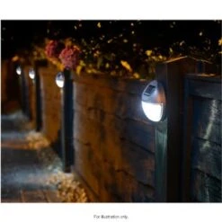 Solar Powered Fence Light - Bronze 7 Solar Powered Fence Light - Bronze -Green Joy Store 286942 solar fence lights 2 1