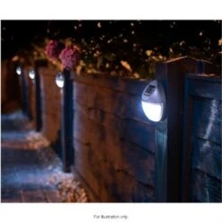 Solar Powered Fence Lights 10pk Silver - Cool White -Green Joy Store 286942 solar fence lights