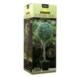 Solar Powered Topiary Tree - White LED 70cm -Green Joy Store 286968 70cm solar topiary ball string lights1