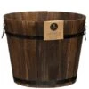 Large Burntwood Barrel Planter -Green Joy Store 296999 large burntwood barrel planter
