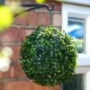Solar Powered Topiary Ball - White LED 28cm -Green Joy Store 3069331 hanging topiary night11