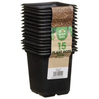 B&M Black Plant Pots 15pk 5 B&M Black Plant Pots 15pk - Image 3