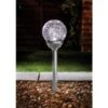 B&M Vegas XL Crackle Ball Post Lights 4pk - Chrome -Green Joy Store 331186 signaturesolar 5 vegas crackle ball stake lights 2017 silver1