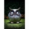 B&M Stone Effect Owl With Crystal Light Eyes -Green Joy Store 331456 stone effect owl with crystal effectlight up eyes1
