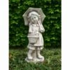B&M Girl With Umbrella Garden Statue -Green Joy Store 331543 girl with umbrella garden statue