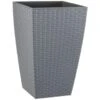 B&M Grey Rattan Effect Decorative Planter 45cm -Green Joy Store 331789 sorrento ratan effect decorative planter 2