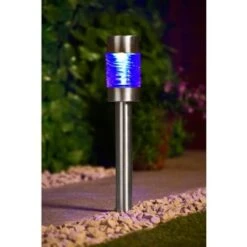 B&M Sicily XL Solar Post Lights 3pk -Green Joy Store 341969 sicily 3pk xl post lights blue1