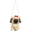 B&M Swinging Dog Garden Ornament - Shih Tzu -Green Joy Store 342057 swinging dogs bow