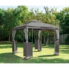 B&M Luxury Steel Framed Gazebo 2.5m - Grey -Green Joy Store 342233 gazebo grey