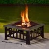 B&M Atlanta Square Firepit -Green Joy Store 353356 atlanta square firepit 2