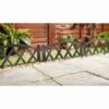 Edwardian Border Fence 4pk -Green Joy Store 353524 4pk edwardian criss cross border fence