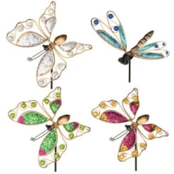 B&M Glitter Stake - Green Butterfly -Green Joy Store 353659 glitter stakes main 2