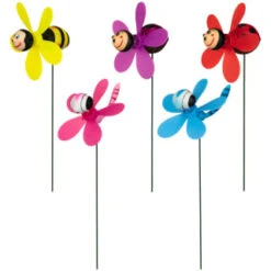 B&M Insect Wind Spinning Stake - Ladybird -Green Joy Store 353661 wind spinning stake main 2