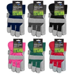 Rolson Heavy Duty Suede Gardening Gloves - Large - Navy -Green Joy Store 353850 rolson heavy duty suede glove mains