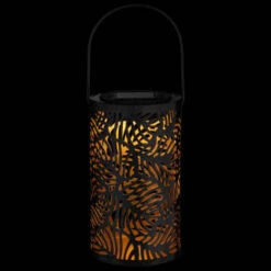 Tropical Cutout Solar Lantern - Black 7 Tropical Cutout Solar Lantern - Black -Green Joy Store 353884 black tropical cut out lantern 2