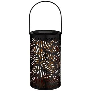 Tropical Cutout Solar Lantern - Black 3 Tropical Cutout Solar Lantern - Black