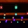 Solar Powered Bulb String Lights 50pk - Multicolour 2 Solar Powered Bulb String Lights 50pk - Multicolour -Green Joy Store 366397 50 solar powered bulb string lights multi colour led