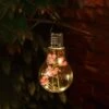 Floral Solar Hanging Bulbs - Pink Flower -Green Joy Store 366424 floral solar hanging bulbs pink flower