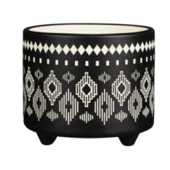 B&M Urban Eden Embossed Footed Planters 3pk - Black 9 B&M Urban Eden Embossed Footed Planters 3pk - Black -Green Joy Store 366531 3pk urban eden plant pot on tripod stand black 3