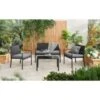 Bali Rattan Patio Set 4pc -Green Joy Store 366652 379456 bali 4 piece sofa set 2