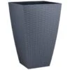 B&M Rattan Effect Planter - Grey -Green Joy Store 369863 55cm grey rattan effect planter