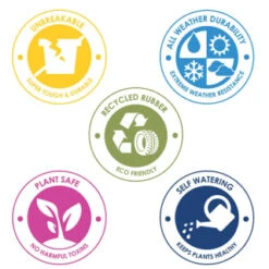 B&M Sonata Planter 50cm - Slate -Green Joy Store 377687 377689 377691 377694 377698 377702 sonata planter slate pewter 33cm 50cm 70cm 2 1