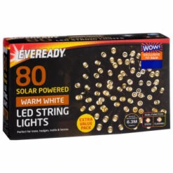 Eveready Solar Powered LED String Lights 80pk - Warm White 6 Eveready Solar Powered LED String Lights 80pk - Warm White -Green Joy Store 379215 80pk eveready led string lights warm white 2