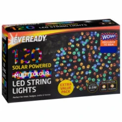 Eveready Solar Powered LED String Lights 120pk - Multicolour -Green Joy Store 379217 120pk eveready led string lights multicolour 2