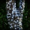 Solar Powered Micro LED Lights 200pk - Cool White -Green Joy Store 379228 200 solar powered micro led string lights cool white