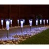 Solar Powered Stainless Steel Post Lights - Cool White 15pk -Green Joy Store 379320 15pk solar powered stainless steel post lights cool white led