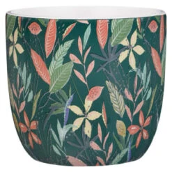 B&M Superbloom Sun Ceramic Plant Pots 3pk - Floral -Green Joy Store 379332 3pk island paradise ceramic plant pots green 2