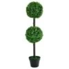 Solar Powered Two Ball Topiary Tree - White LED 93cm 1 Solar Powered Two Ball Topiary Tree - White LED 93cm -Green Joy Store 379353 93cm solar powered two ball topiary tree 40 cool white led