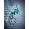 Solar Powered Metal Peacock Wall Art 1 Solar Powered Metal Peacock Wall Art -Green Joy Store 379434 solar powered metal peacock wall art multi colour micro leds