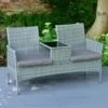 Sorrento Rattan Effect Tete-a-Tete 1 Sorrento Rattan Effect Tete-a-Tete -Green Joy Store 379454 sorrento ratten effect tete a tete set