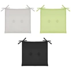 Luxury Seat Pads - Black 2pk -Green Joy Store 379539 379624 393560 2pk shower resistant seat pads black 1