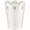 B&M Heart Tin Decorative Planter - Cream -Green Joy Store 379762 simply garden small heart tin planter white