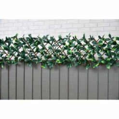 B&M Expanding Artificial Laurel Leaf Trellis 180 X 30cm -Green Joy Store 379971 expanding laurel leaf trellis 180x30cm 2