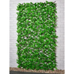 Bloom Solar Powered Expanding Artificial Leaf Trellis 200 X 100cm -Green Joy Store 379978 expanding leafy trellis 100 leds 2x1m 3