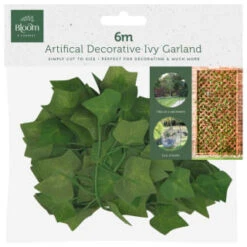 B&M Artificial Decorative Ivy & Eucalyptus Garland 6m -Green Joy Store 379980 artifical decorative ivy gerland 6m