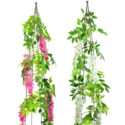 B&M Artificial Wisteria Garland 180cm - Pink -Green Joy Store 379981 180cm artificial wisteria garland main