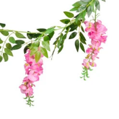 B&M Artificial Wisteria Garland 180cm - Pink -Green Joy Store 379981 wisteria garland 180cm pink 2