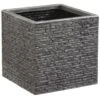 B&M Small Square Planter - Pewter -Green Joy Store 381627 381629 large small square pewter planter 2