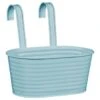 B&M Double Hooked Trough - Blue -Green Joy Store 392741 simply garden ribbed tin decorative large hooked pot blue 2