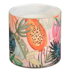 B&M Printed Candle With Gold Lid -Green Joy Store 392779 printed candle with gold lid 2