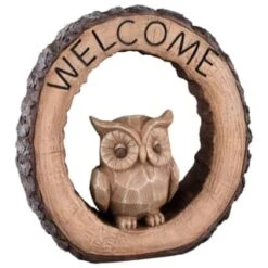 B&M Welcome Owl Garden Ornament