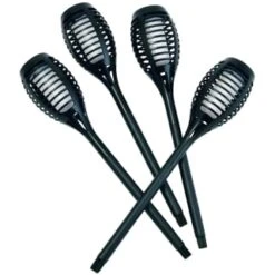 Morocco Solar Powered Flame Effect Post Lights 4pk 8 Morocco Solar Powered Flame Effect Post Lights 4pk -Green Joy Store 392878 4 pack morocco solar powered flame effect post lights 3
