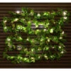 Solar Powered Artificial Ivy Garland 5m -Green Joy Store 392926 5m ivy garland with 60 warm white solar leds1
