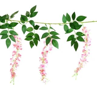 Artificial Wisteria Garland With 20 Solar LEDs 4 Artificial Wisteria Garland With 20 Solar LEDs - Image 2