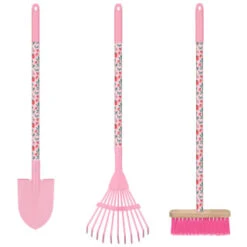 Kids Long Handle Printed Tool - Pink - Brush -Green Joy Store 392933 kids long handle printed tools girls group