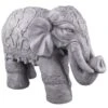B&M Large Stone Elephant Ornament -Green Joy Store 392981 large decorative stone elephant